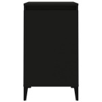 vidaXL Noptiere, 2 buc, negru, 40x35x70 cm, lemn prelucrat