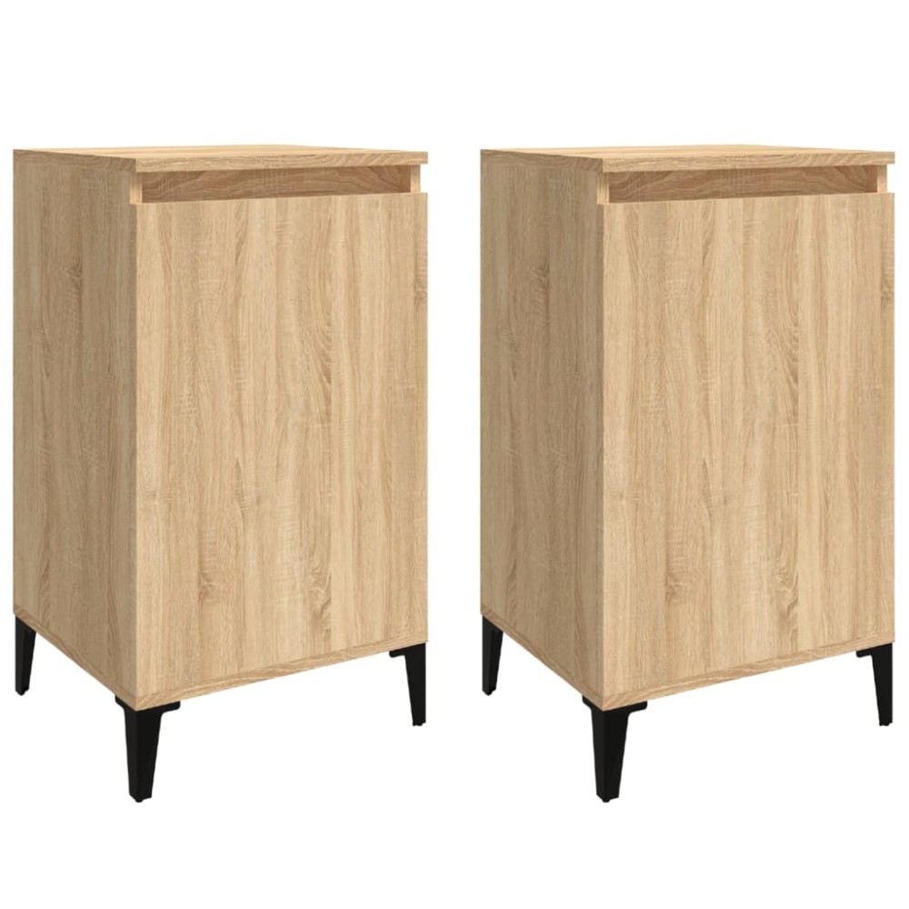 vidaXL Noptiere, 2 buc., stejar sonoma, 40x35x70 cm, lemn prelucrat