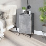 vidaXL Noptieră, gri beton, 40x35x70 cm, lemn prelucrat