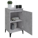 vidaXL Noptiere, 2 buc., gri beton, 40x35x70 cm, lemn prelucrat vidaXL Noptiere, 2 buc., gri beton, 40x35x70 cm, lemn prelucrat