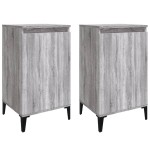 vidaXL Noptiere, 2 buc., gri sonoma, 40x35x70 cm, lemn prelucrat vidaXL Noptiere, 2 buc., gri sonoma, 40x35x70 cm, lemn prelucrat