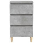 vidaXL Noptieră, gri beton, 40x35x70 cm, lemn prelucrat