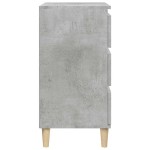 vidaXL Noptieră, gri beton, 40x35x70 cm, lemn prelucrat