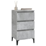 vidaXL Noptieră, gri beton, 40x35x70 cm, lemn prelucrat
