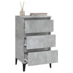 vidaXL Noptieră, gri beton, 40x35x70 cm, lemn prelucrat