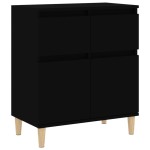 vidaXL Servantă, negru, 60x35x70 cm, lemn prelucrat