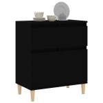 vidaXL Servantă, negru, 60x35x70 cm, lemn prelucrat