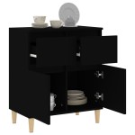 vidaXL Servantă, negru, 60x35x70 cm, lemn prelucrat