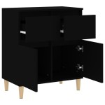vidaXL Servantă, negru, 60x35x70 cm, lemn prelucrat