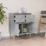 vidaXL Servantă, gri beton, 60x35x70 cm, lemn prelucrat vidaXL Servantă, gri beton, 60x35x70 cm, lemn prelucrat