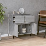 vidaXL Servantă, sonoma gri, 60x35x70 cm, lemn prelucrat vidaXL Servantă, sonoma gri, 60x35x70 cm, lemn prelucrat