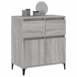 vidaXL Servantă, sonoma gri, 60x35x70 cm, lemn prelucrat vidaXL Servantă, sonoma gri, 60x35x70 cm, lemn prelucrat