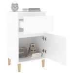 vidaXL Noptiere, 2 buc., alb, 40x35x70 cm