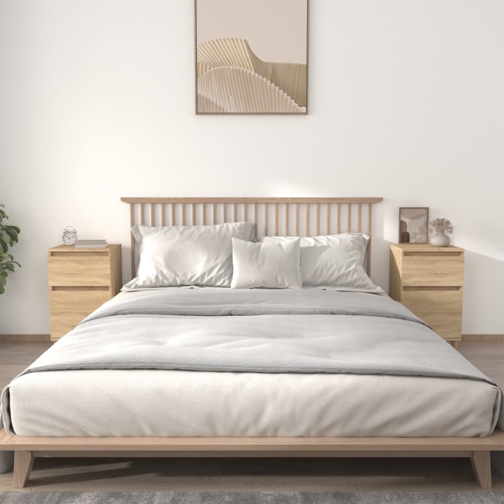 vidaXL Noptiere, 2 buc., stejar sonoma, 40x35x70 cm, lemn prelucrat