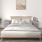 vidaXL Noptiere, 2 buc., gri beton, 40x35x70 cm vidaXL Noptiere, 2 buc., gri beton, 40x35x70 cm