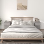 vidaXL Noptiere, 2 buc., gri sonoma, 40x35x70 cm vidaXL Noptiere, 2 buc., gri sonoma, 40x35x70 cm