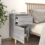 vidaXL Noptiere, 2 buc., gri sonoma, 40x35x70 cm vidaXL Noptiere, 2 buc., gri sonoma, 40x35x70 cm