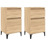 vidaXL Noptiere, 2 buc., stejar sonoma, 40x35x70 cm, lemn prelucrat vidaXL Noptiere, 2 buc., stejar sonoma, 40x35x70 cm, lemn prelucrat
