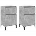 vidaXL Noptiere, 2 buc., gri beton, 40x35x70 cm vidaXL Noptiere, 2 buc., gri beton, 40x35x70 cm