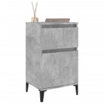 vidaXL Noptiere, 2 buc., gri beton, 40x35x70 cm vidaXL Noptiere, 2 buc., gri beton, 40x35x70 cm