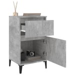 vidaXL Noptiere, 2 buc., gri beton, 40x35x70 cm vidaXL Noptiere, 2 buc., gri beton, 40x35x70 cm