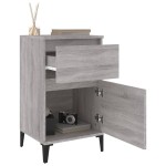 vidaXL Noptiere, 2 buc., gri sonoma, 40x35x70 cm vidaXL Noptiere, 2 buc., gri sonoma, 40x35x70 cm
