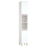 vidaXL Dulap de baie, alb, 30x30x190 cm, lemn prelucrat