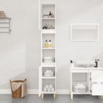 vidaXL Dulap de baie, alb, 30x30x190 cm, lemn prelucrat