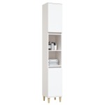 vidaXL Dulap de baie, alb, 30x30x190 cm, lemn prelucrat