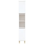 vidaXL Dulap de baie, alb, 30x30x190 cm, lemn prelucrat