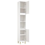 vidaXL Dulap de baie, alb, 30x30x190 cm, lemn prelucrat