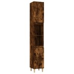 vidaXL Dulap de baie, stejar afumat, 30x30x190 cm, lemn prelucrat vidaXL Dulap de baie, stejar afumat, 30x30x190 cm, lemn prelucrat