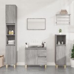 vidaXL Dulap de baie, gri sonoma, 30x30x190 cm, lemn prelucrat vidaXL Dulap de baie, gri sonoma, 30x30x190 cm, lemn prelucrat