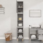 vidaXL Dulap de baie, gri sonoma, 30x30x190 cm, lemn prelucrat vidaXL Dulap de baie, gri sonoma, 30x30x190 cm, lemn prelucrat