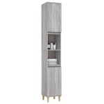 vidaXL Dulap de baie, gri sonoma, 30x30x190 cm, lemn prelucrat vidaXL Dulap de baie, gri sonoma, 30x30x190 cm, lemn prelucrat