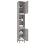 vidaXL Dulap de baie, gri sonoma, 30x30x190 cm, lemn prelucrat vidaXL Dulap de baie, gri sonoma, 30x30x190 cm, lemn prelucrat