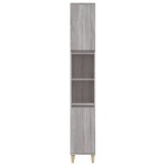 vidaXL Dulap de baie, gri sonoma, 30x30x190 cm, lemn prelucrat vidaXL Dulap de baie, gri sonoma, 30x30x190 cm, lemn prelucrat
