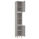 vidaXL Dulap de baie, gri sonoma, 30x30x190 cm, lemn prelucrat vidaXL Dulap de baie, gri sonoma, 30x30x190 cm, lemn prelucrat
