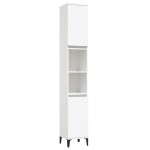 vidaXL Dulap de baie, alb, 30x30x190 cm, lemn prelucrat