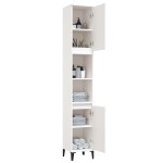 vidaXL Dulap de baie, alb, 30x30x190 cm, lemn prelucrat