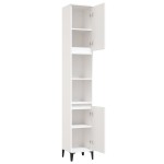 vidaXL Dulap de baie, alb, 30x30x190 cm, lemn prelucrat