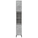 vidaXL Dulap de baie, gri beton, 30x30x190 cm, lemn prelucrat
