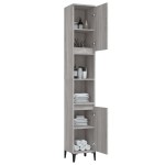 vidaXL Dulap de baie, gri sonoma, 30x30x190 cm, lemn prelucrat vidaXL Dulap de baie, gri sonoma, 30x30x190 cm, lemn prelucrat