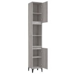 vidaXL Dulap de baie, gri sonoma, 30x30x190 cm, lemn prelucrat vidaXL Dulap de baie, gri sonoma, 30x30x190 cm, lemn prelucrat