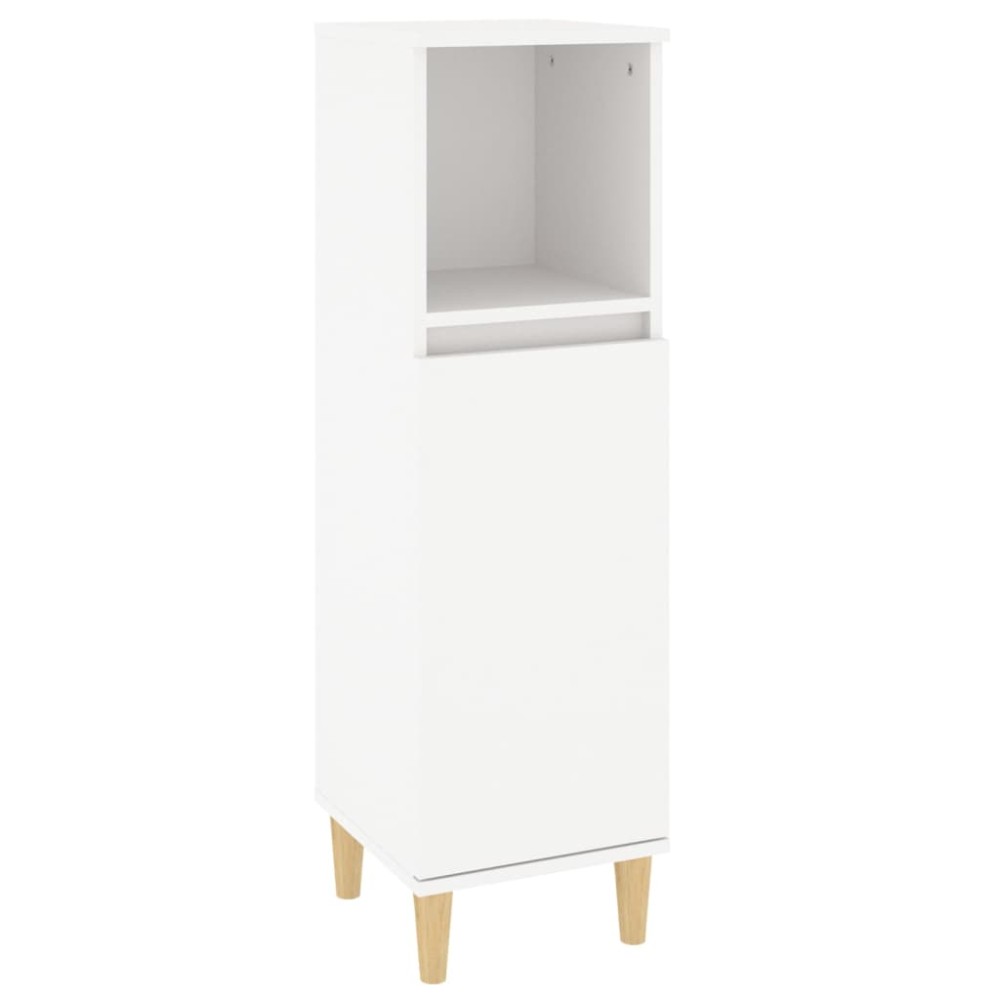 vidaXL Dulap de baie, alb, 30x30x100 cm, lemn prelucrat