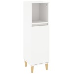 vidaXL Dulap de baie, alb, 30x30x100 cm, lemn prelucrat