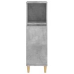 vidaXL Dulap de baie, gri beton, 30x30x100 cm, lemn prelucrat