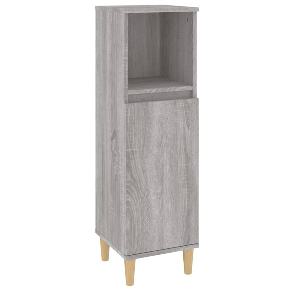 vidaXL Dulap de baie, gri sonoma, 30x30x100 cm, lemn prelucrat