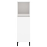 vidaXL Dulap de baie, alb, 30x30x100 cm, lemn prelucrat