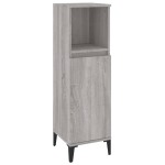vidaXL Dulap de baie, gri sonoma, 30x30x100 cm, lemn prelucrat